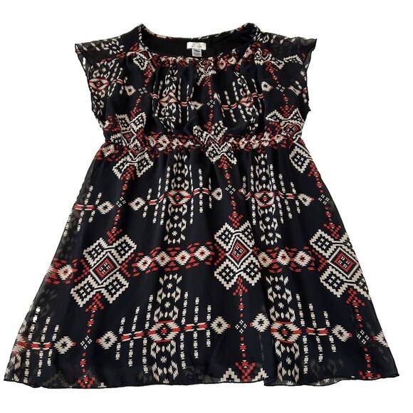 Sweet Storm Dresses & Skirts - Sweet Storm Women’s Dress Size 20W Black Aztec Boho Lined Flowy Elastic Waist